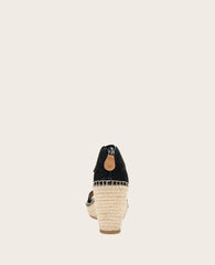 GENTLE SOULS - Corinne Nubuck Espadrille Wedge Black Nubuck