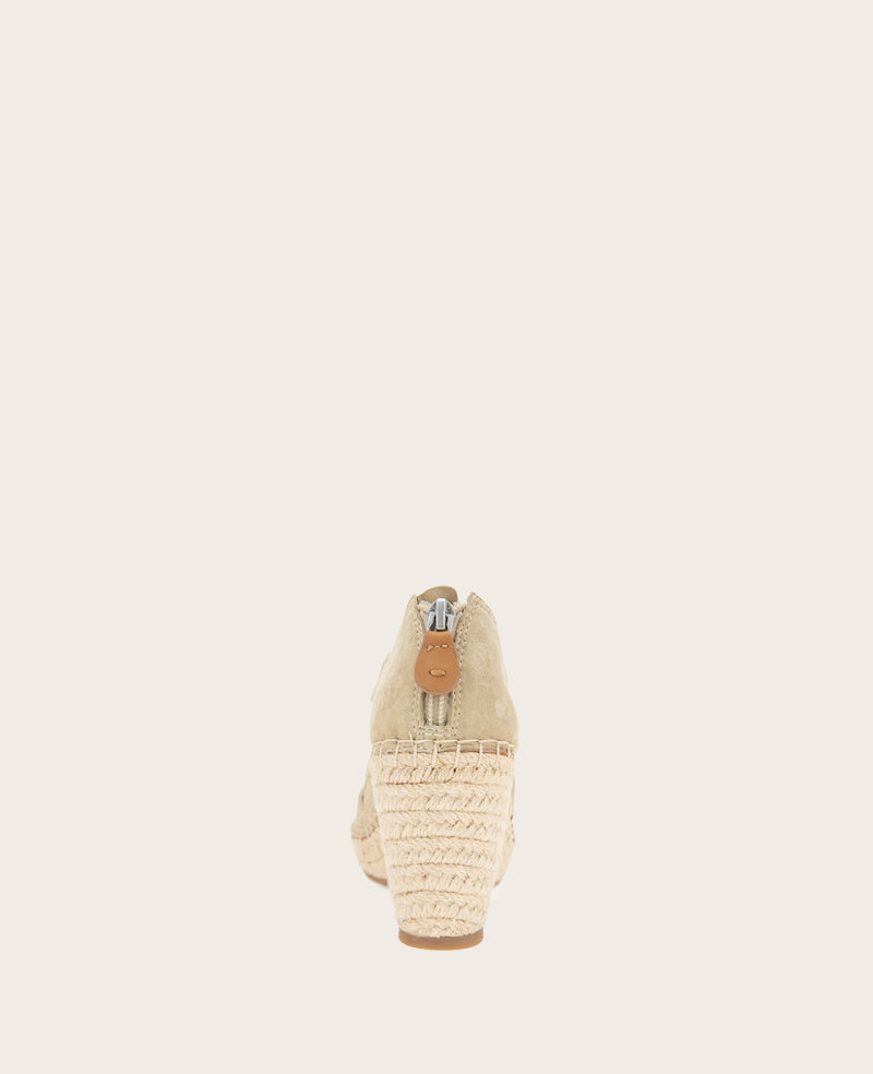 GENTLE SOULS - Corinne Suede Espadrille Wedge Warm Sand Suede