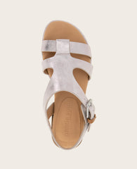 GENTLE SOULS - Haisley Leather Metallic Combo Sandal Lavender Leather