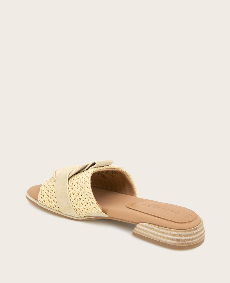 GENTLE SOULS - Hudson Raffia Slip On Sandal Natural Raffia