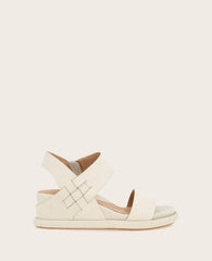 GENTLE SOULS - Jolisa Leather Woven Detail Wedge Stone Leather