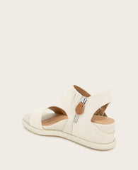 GENTLE SOULS - Jolisa Leather Woven Detail Wedge Stone Leather