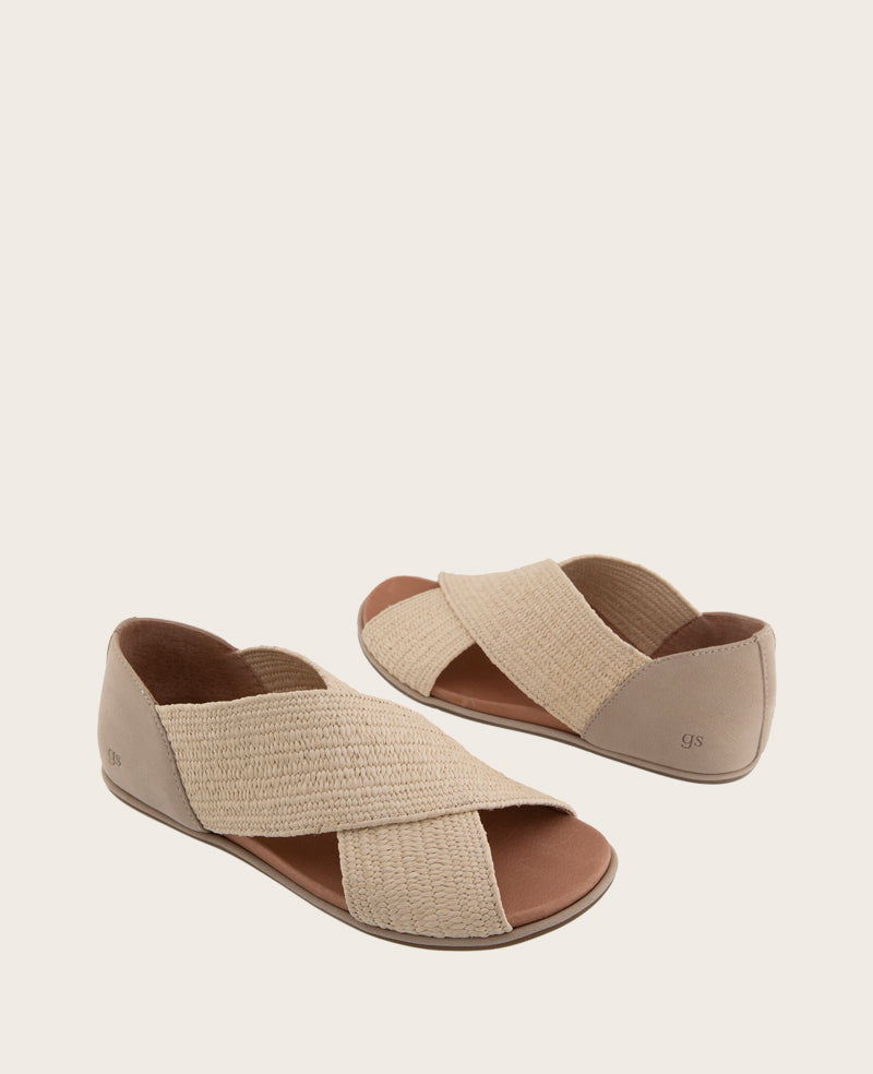 GENTLE SOULS - Laniey X-Band Elastic Sandal Natural Elastic