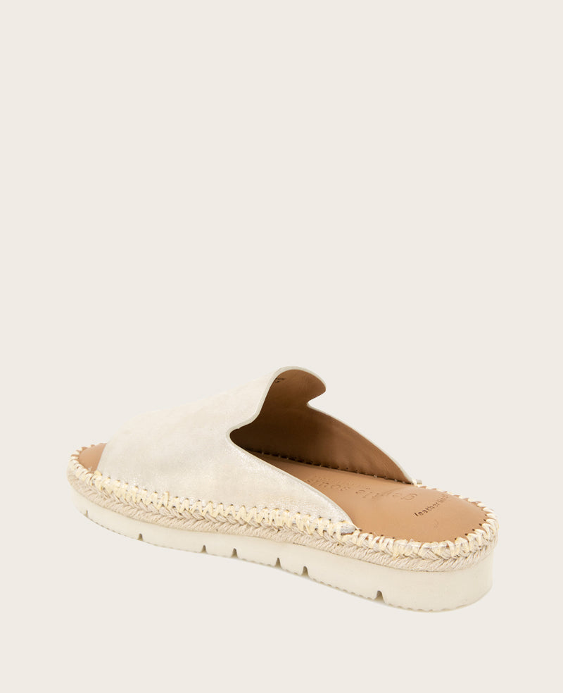 GENTLE SOULS - Leilani Metallic Platform Slip On Sandal Gold Leather