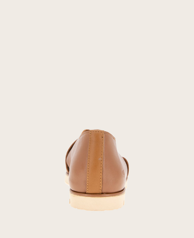 GENTLE SOULS - Leslie X Band Leather Tread Sole Sandal Luggage Leather