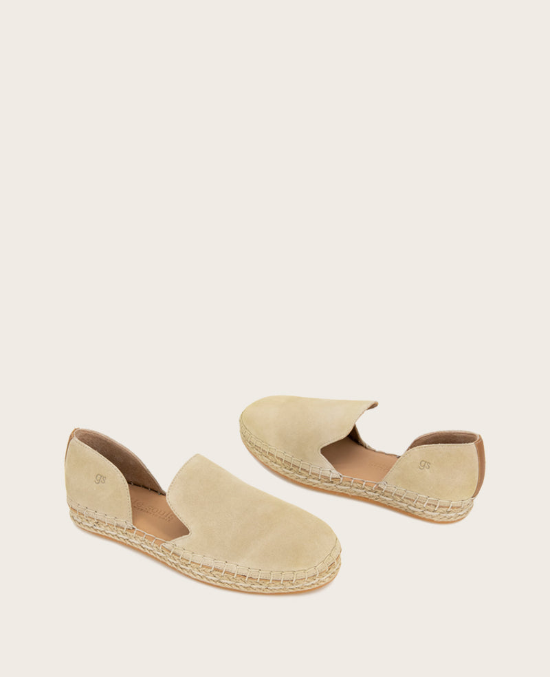 GENTLE SOULS - Seville Leather Espadrille Warm Sand Leather