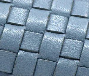 GENTLE SOULS - Willow Woven Leather Flat Ashley Blue Leather