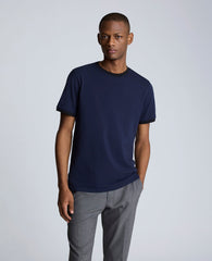 Ribbed Crewneck Tee Navy