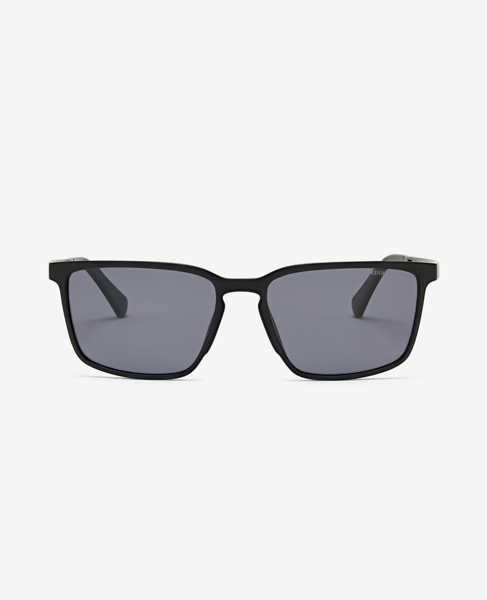 Square Injected Sunglasses Black