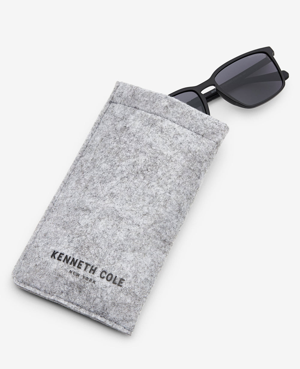 Square Injected Sunglasses Black