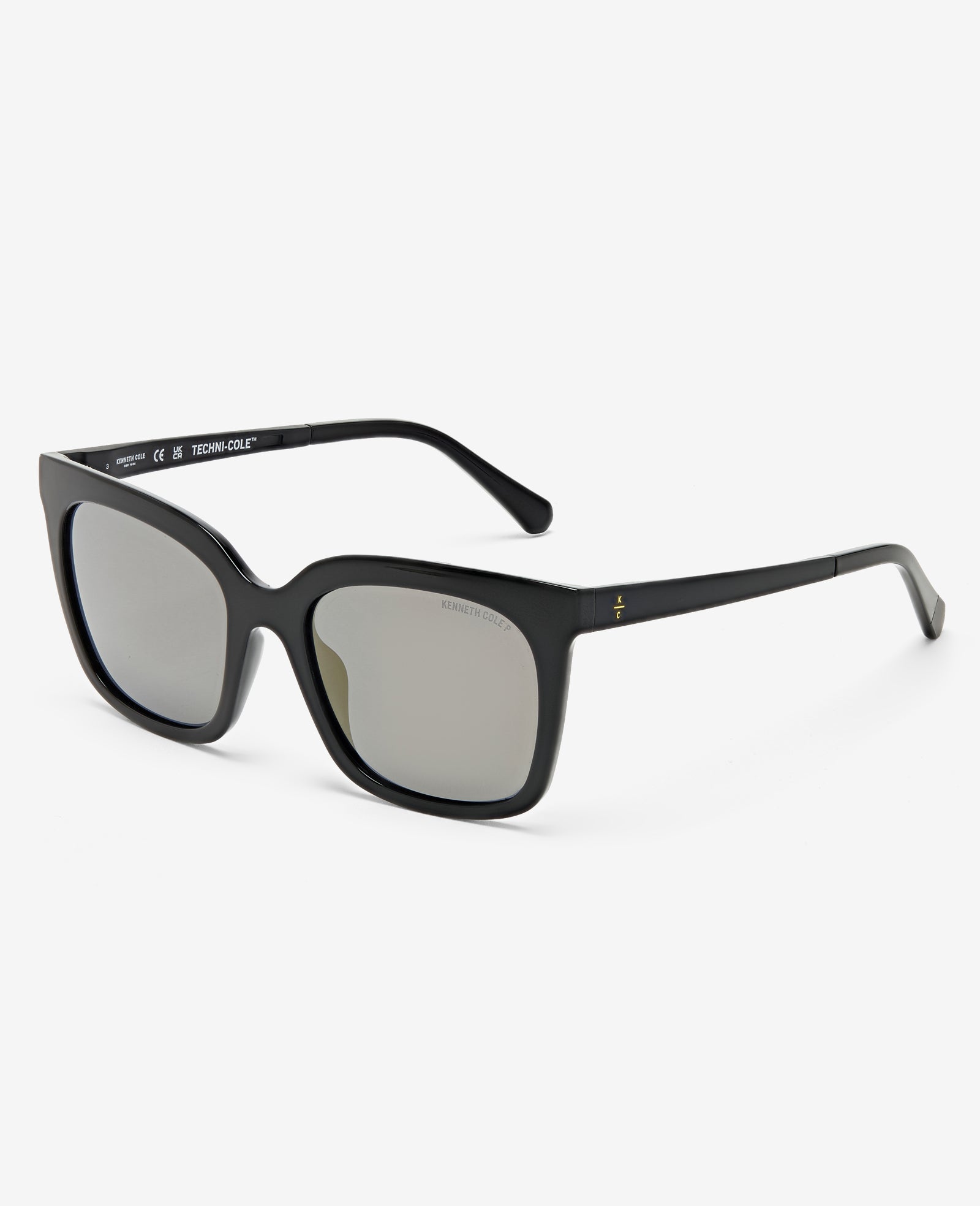 Square Injected Sunglasses Black