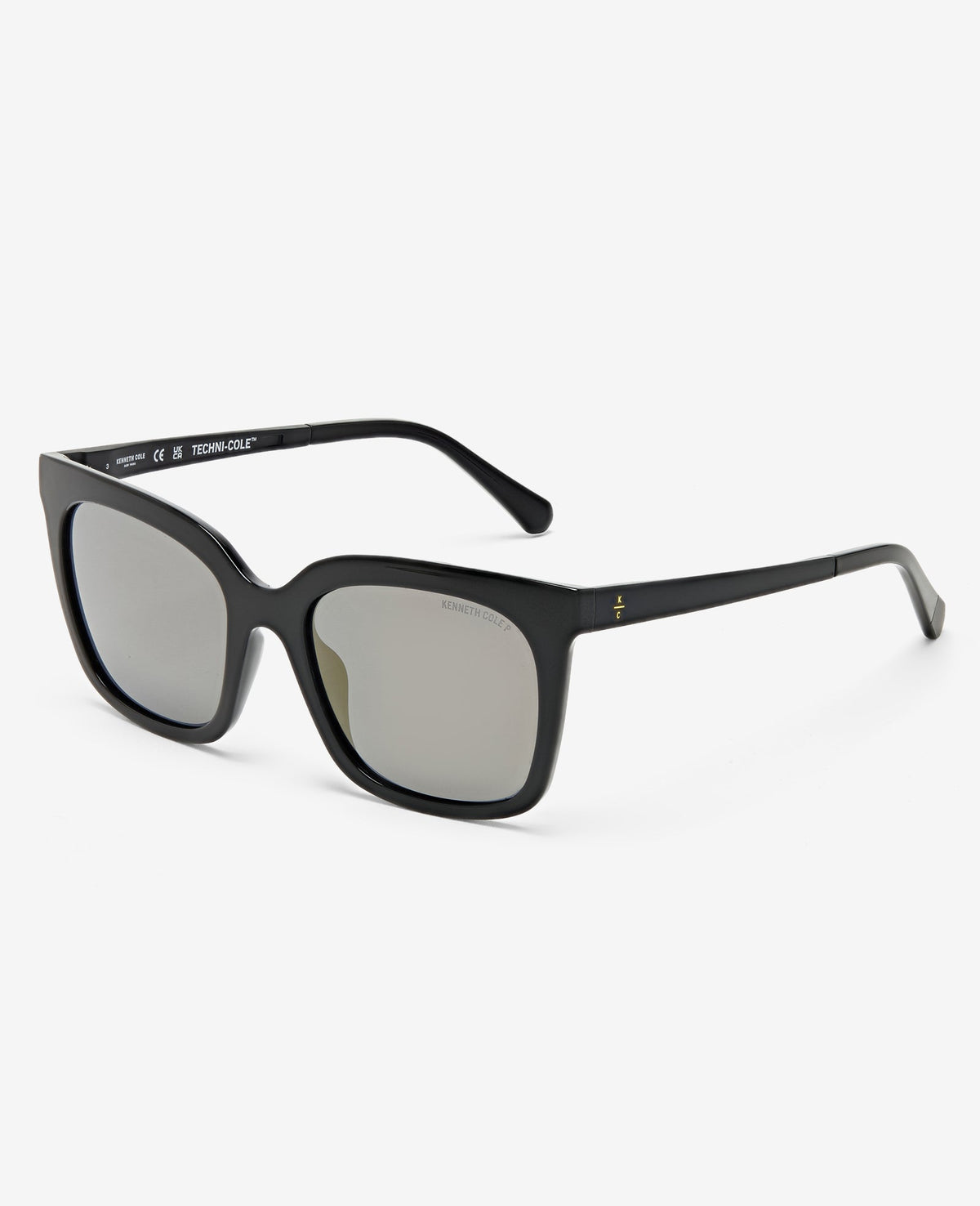 Square Injected Sunglasses Black