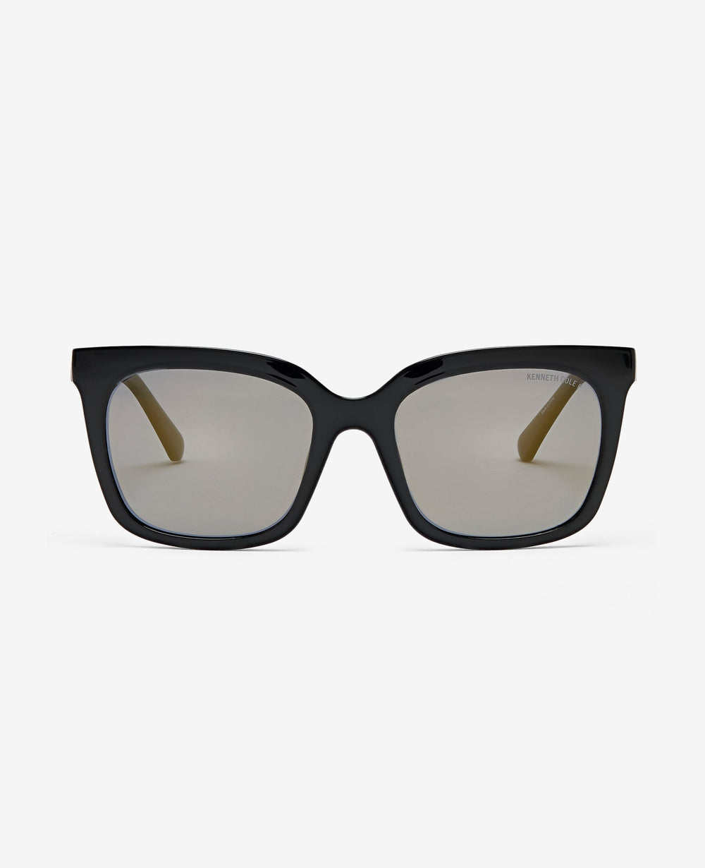 Square Injected Sunglasses Black