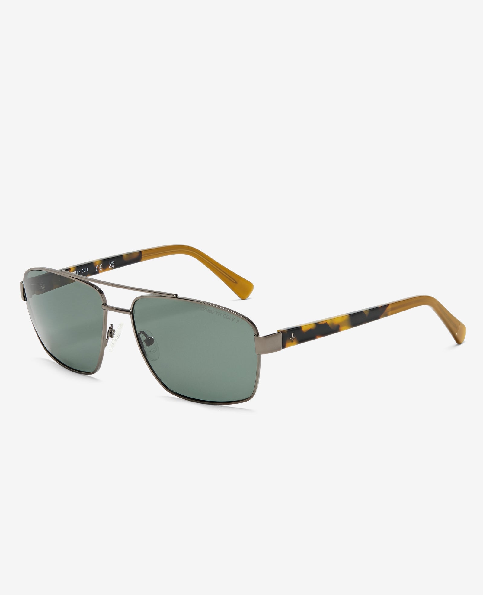 Square Metal Navigator Sunglasses Gunmetal