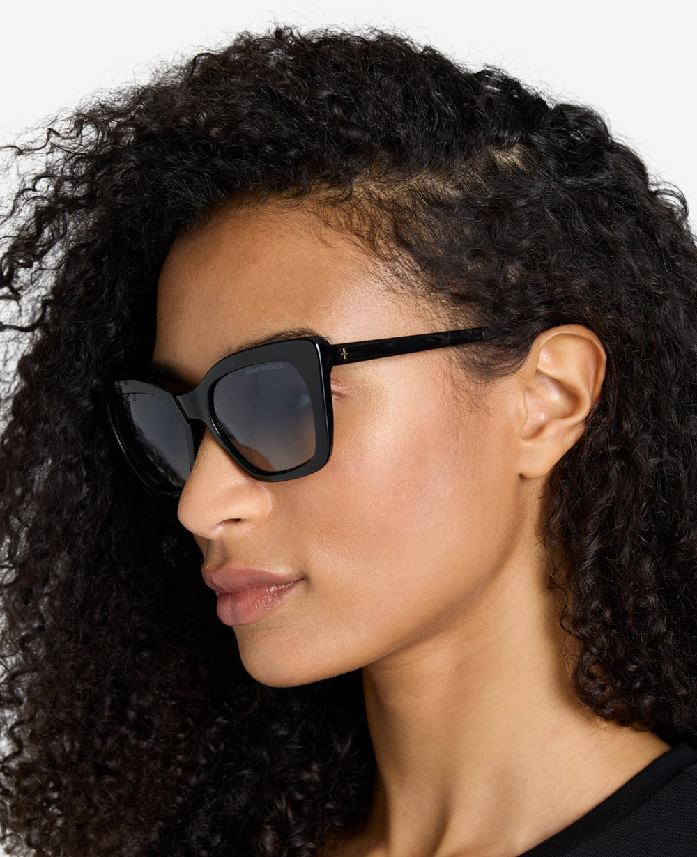 Cat Eye Acetate Sunglasses Black