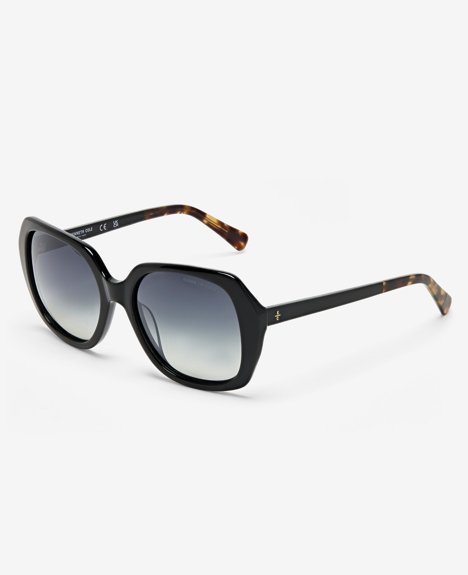 Round Acetate Sunglasses Black