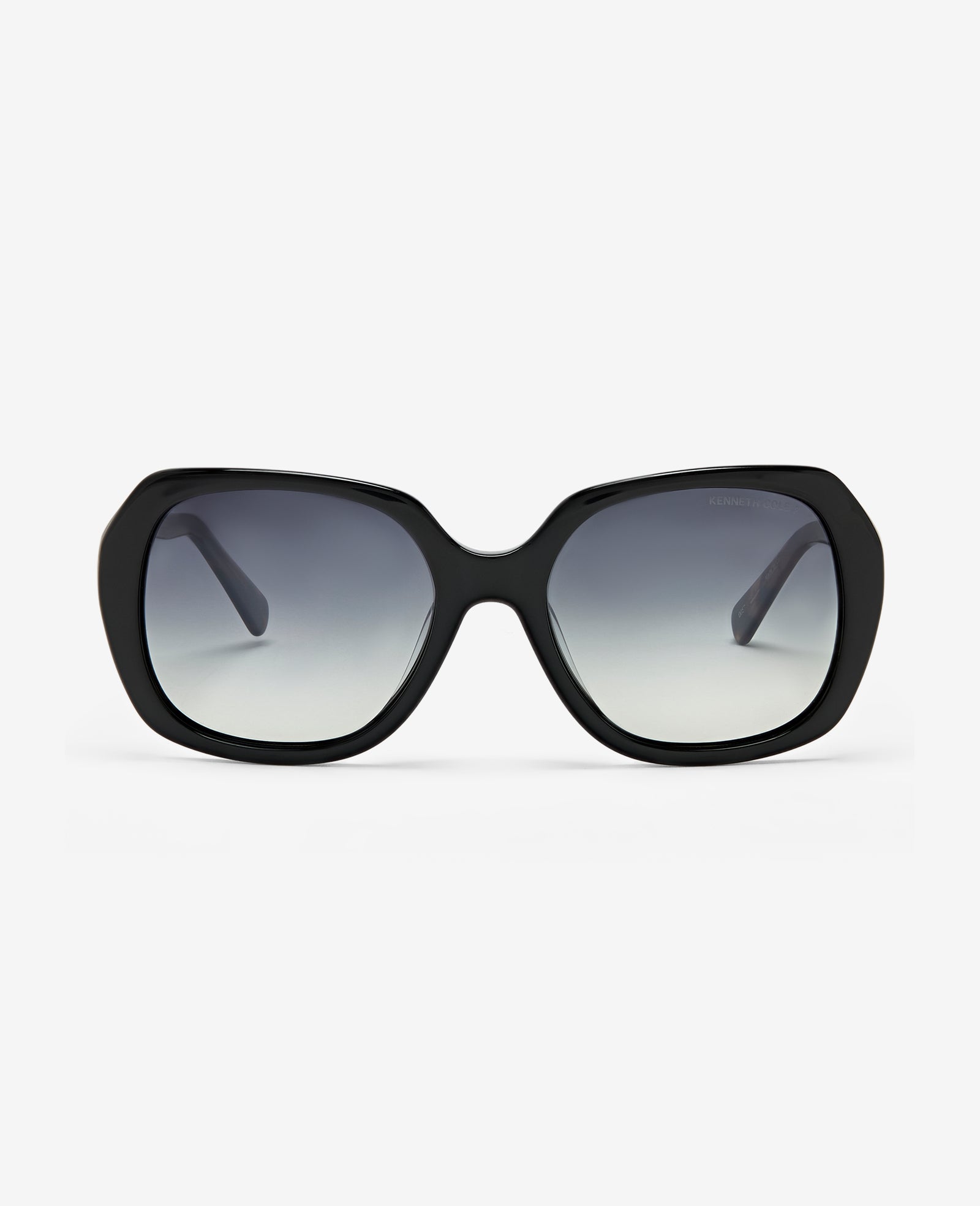 Round Acetate Sunglasses Black