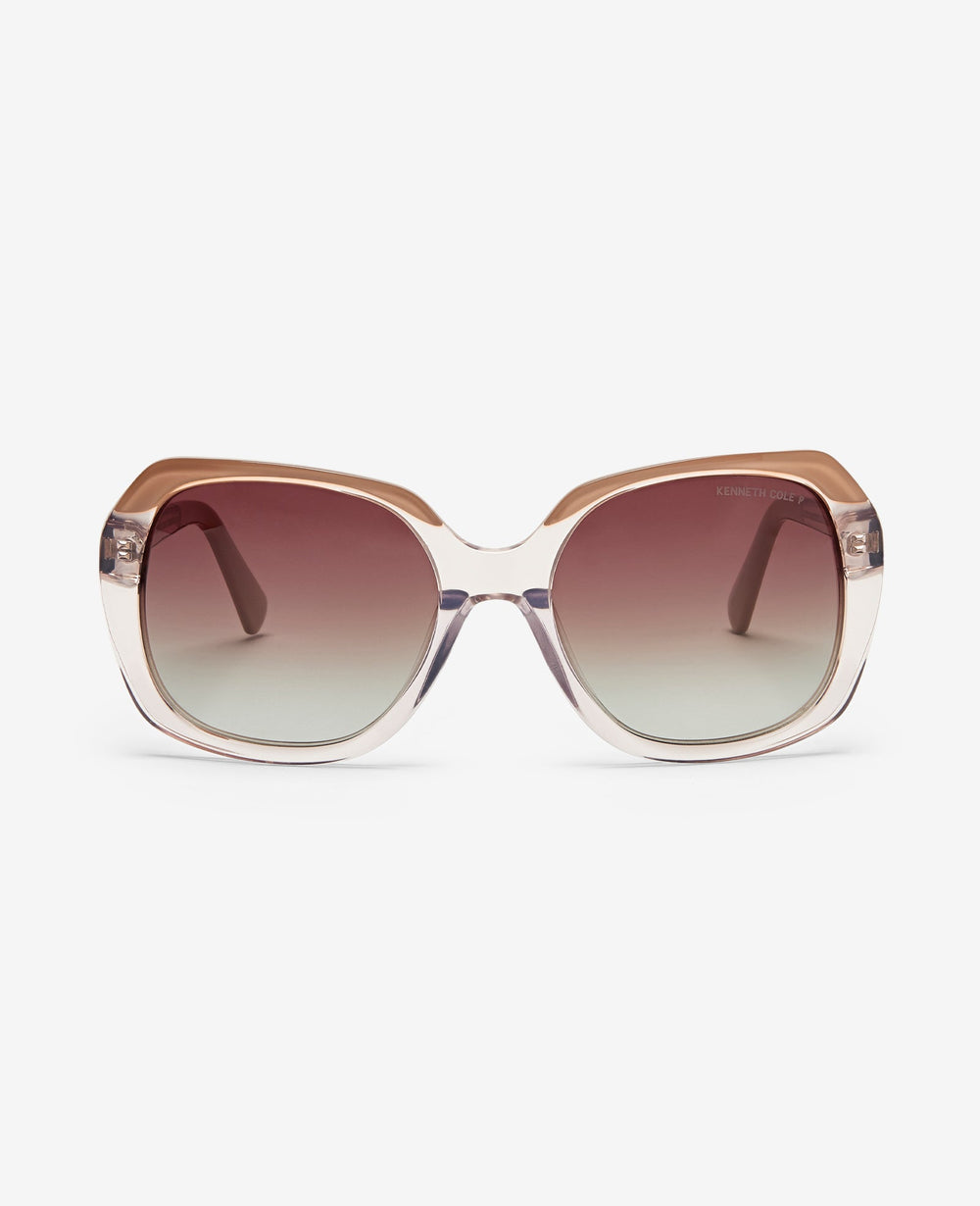 Round Acetate Sunglasses Pink