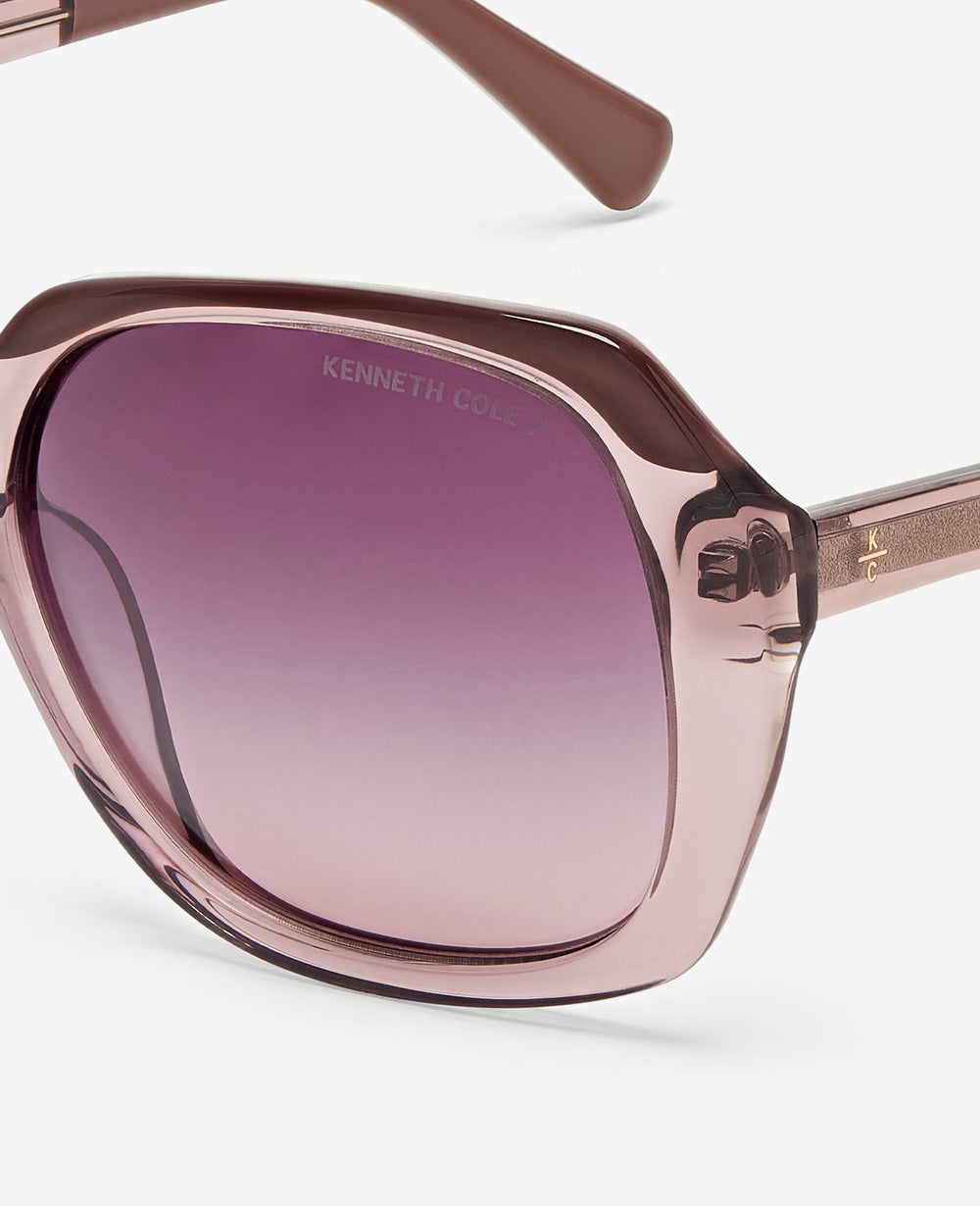 Round Acetate Sunglasses Violet