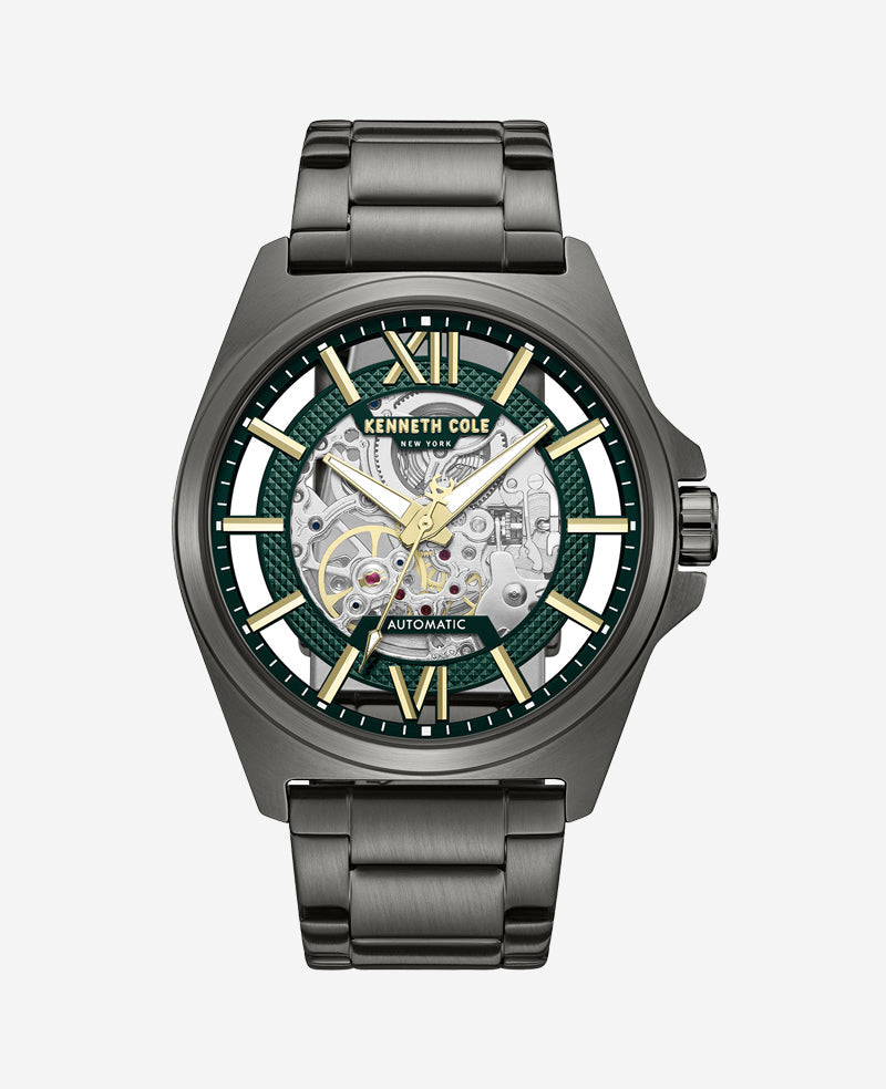 Skeleton Automatic Bracelet Watch Gun