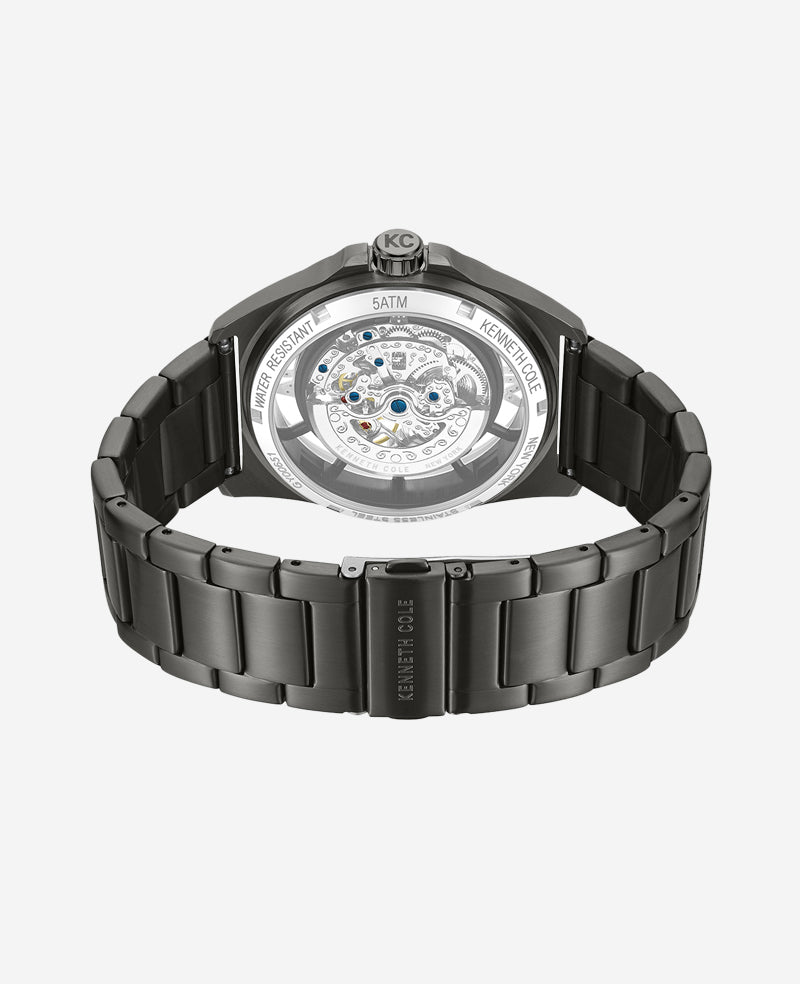 Skeleton Automatic Bracelet Watch Gun