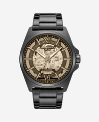 Skeleton Automatic Bracelet Watch Black