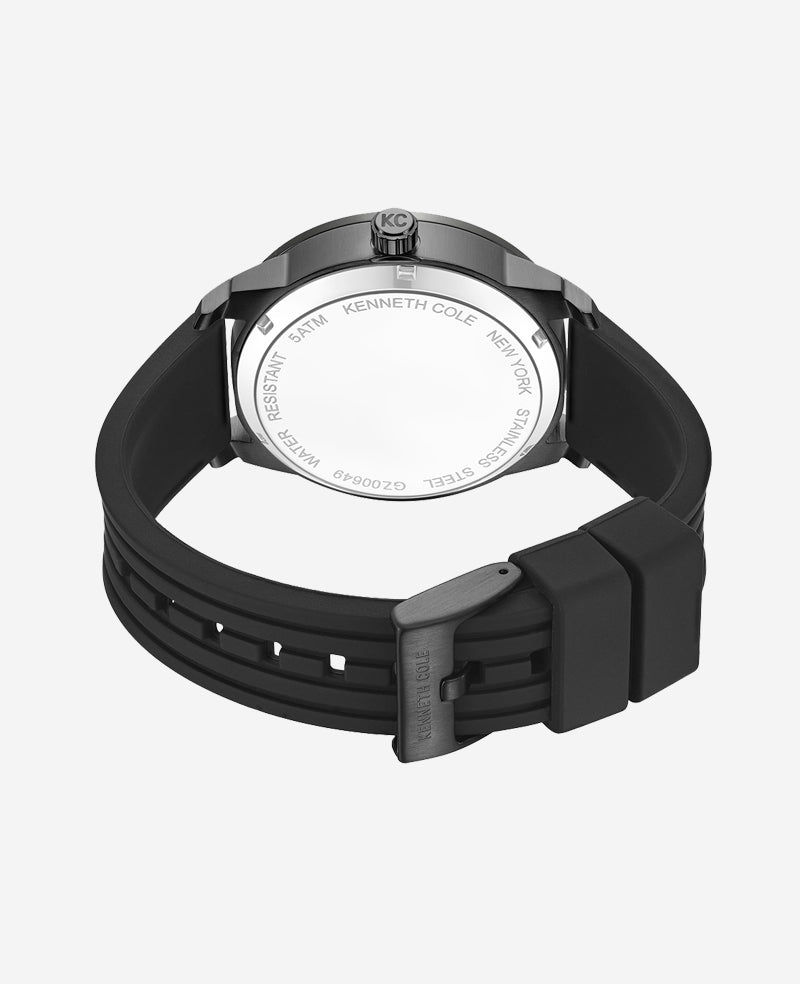 Skeleton Automatic Silicone Watch Black
