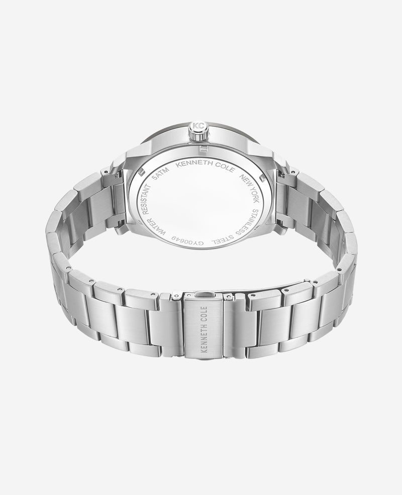 Skeleton Automatic Bracelet Watch Silver