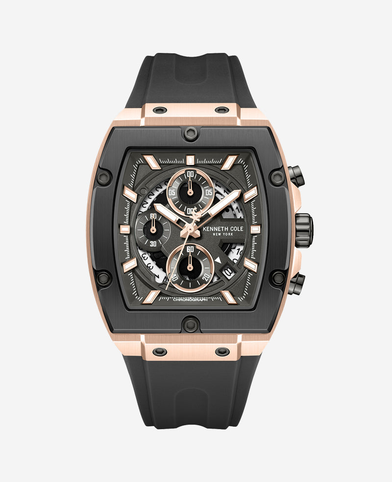 Chronograph Sport Silicone Watch Gun
