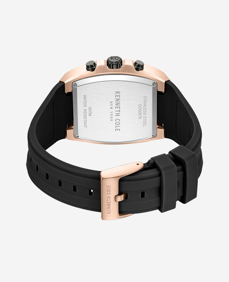 Chronograph Sport Silicone Watch Gun