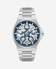 Skeleton Automatic Bracelet Watch Silver