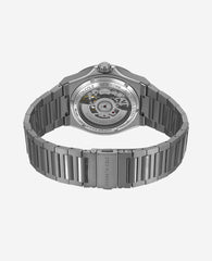 Skeleton Automatic Bracelet Watch Silver