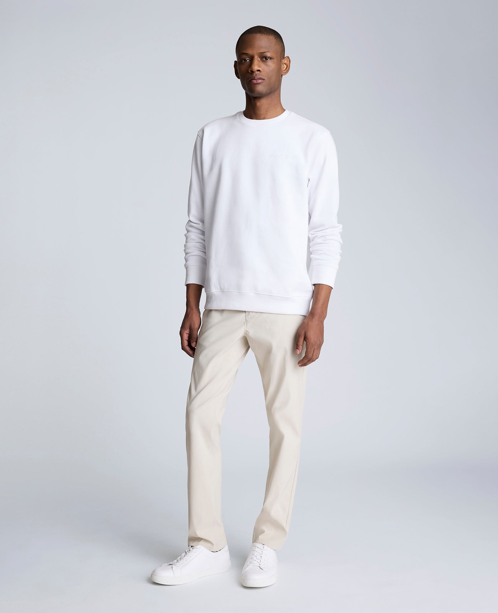 Site Exclusive! Kenneth Cole Embroidered Logo Sweatshirt White