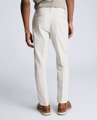 Linen Blend Slim Fit Flat Front Chino Pant String