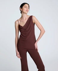 Asymmetrical Pull Over Cami Burgundy Spice