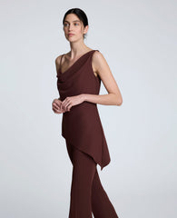 Asymmetrical Pull Over Cami Burgundy Spice