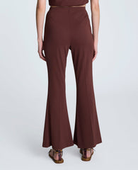 Pull-On Hollywood Waist Flared Leg Pants Burgundy Spice