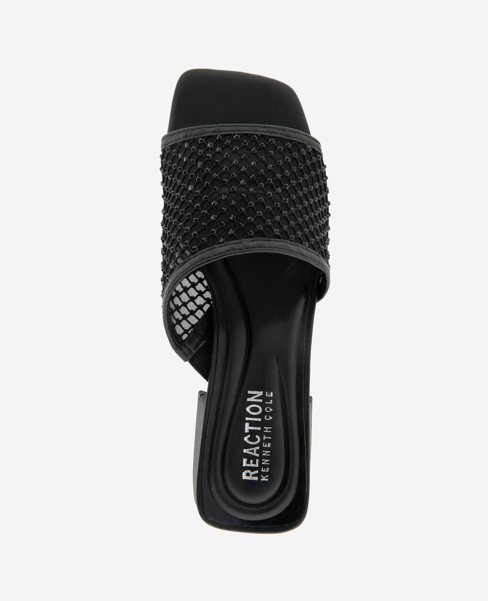 REACTION - Buenita Crystal Mesh Sandal Black/Black Mesh
