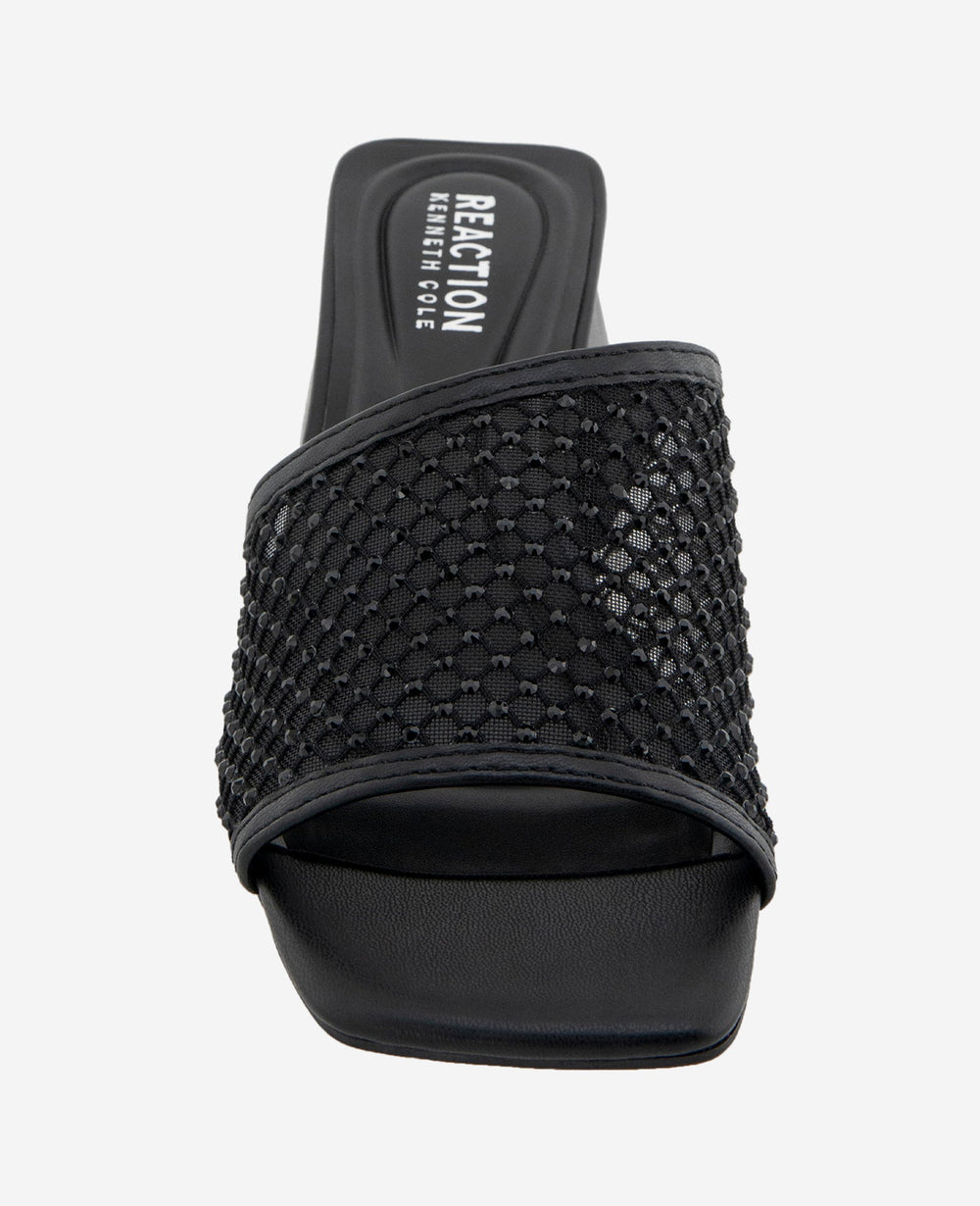 REACTION - Buenita Crystal Mesh Sandal Black/Black Mesh