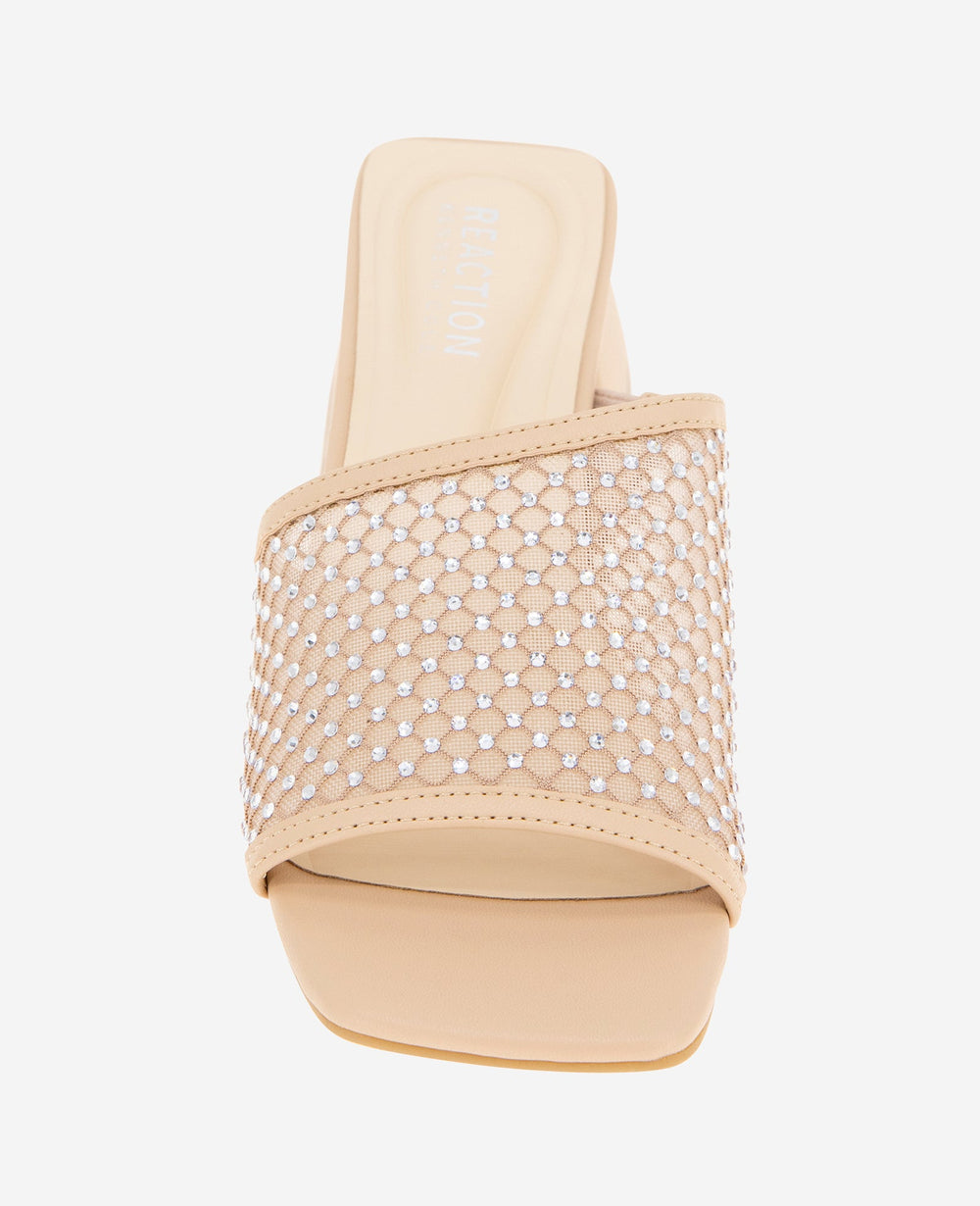 REACTION - Buenita Crystal Mesh Sandal Almond Crystal Mesh
