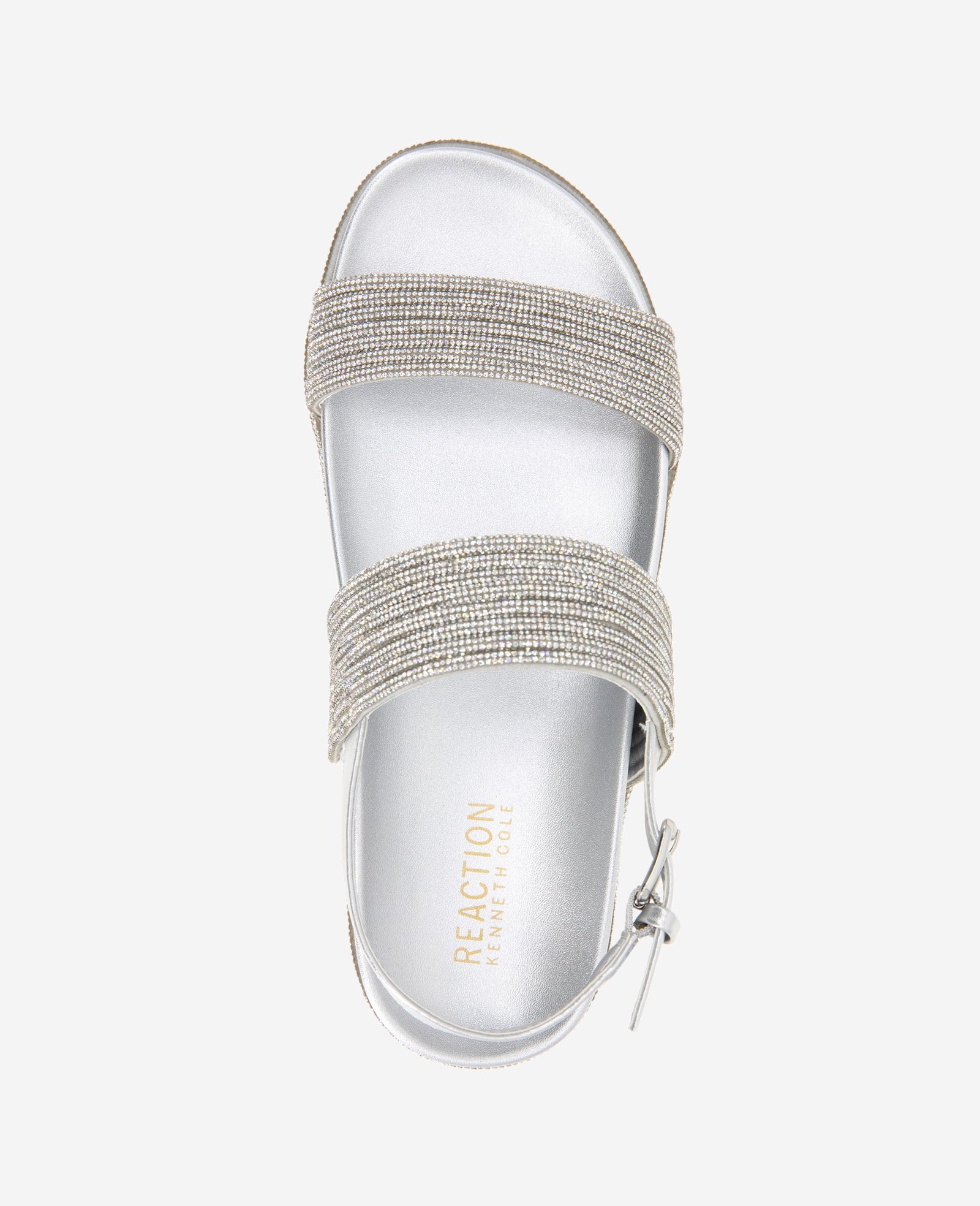 REACTION - Debra Two Band Crystal Sandal Silver/Crystal