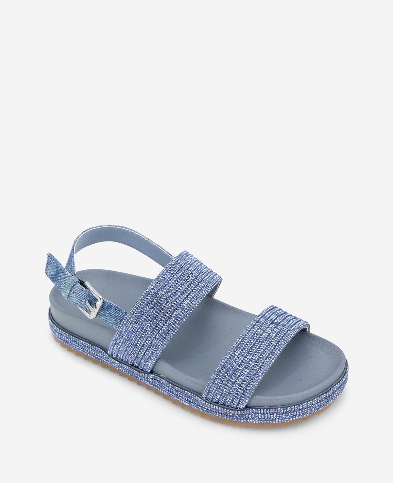 REACTION - Debra Two Band Crystal Sandal Denim Crystal