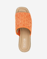 REACTION - Elissa Platform Raffia Sandal Orange Raffia