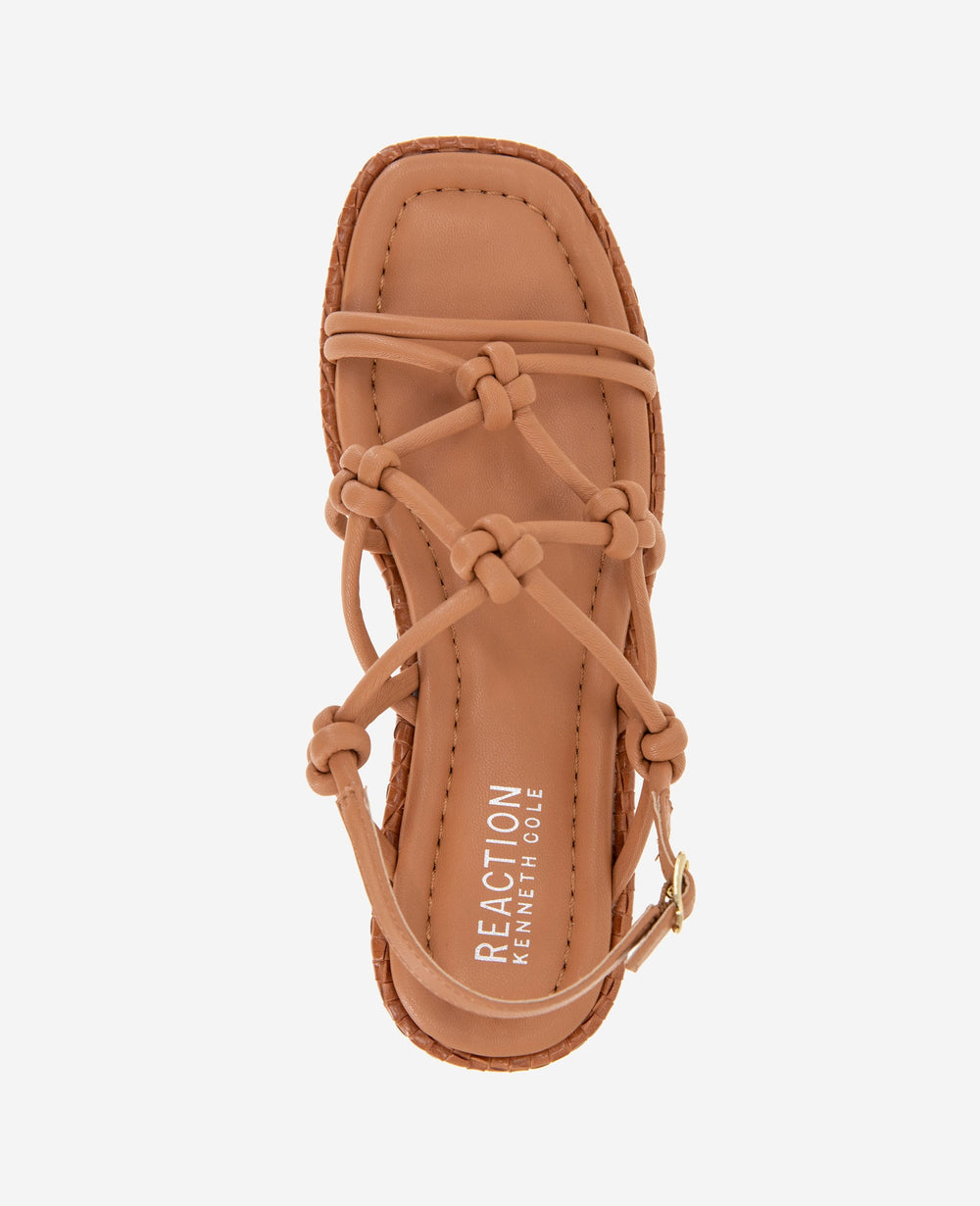 REACTION - Essa Woven Platform Sandal Rust