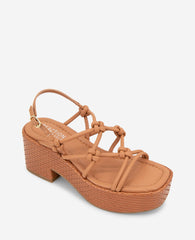 REACTION - Essa Woven Platform Sandal Rust
