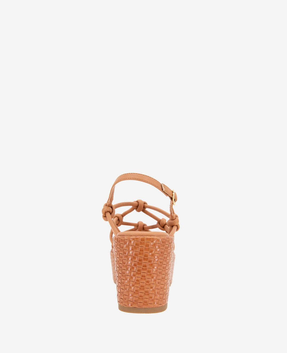REACTION - Essa Woven Platform Sandal Rust