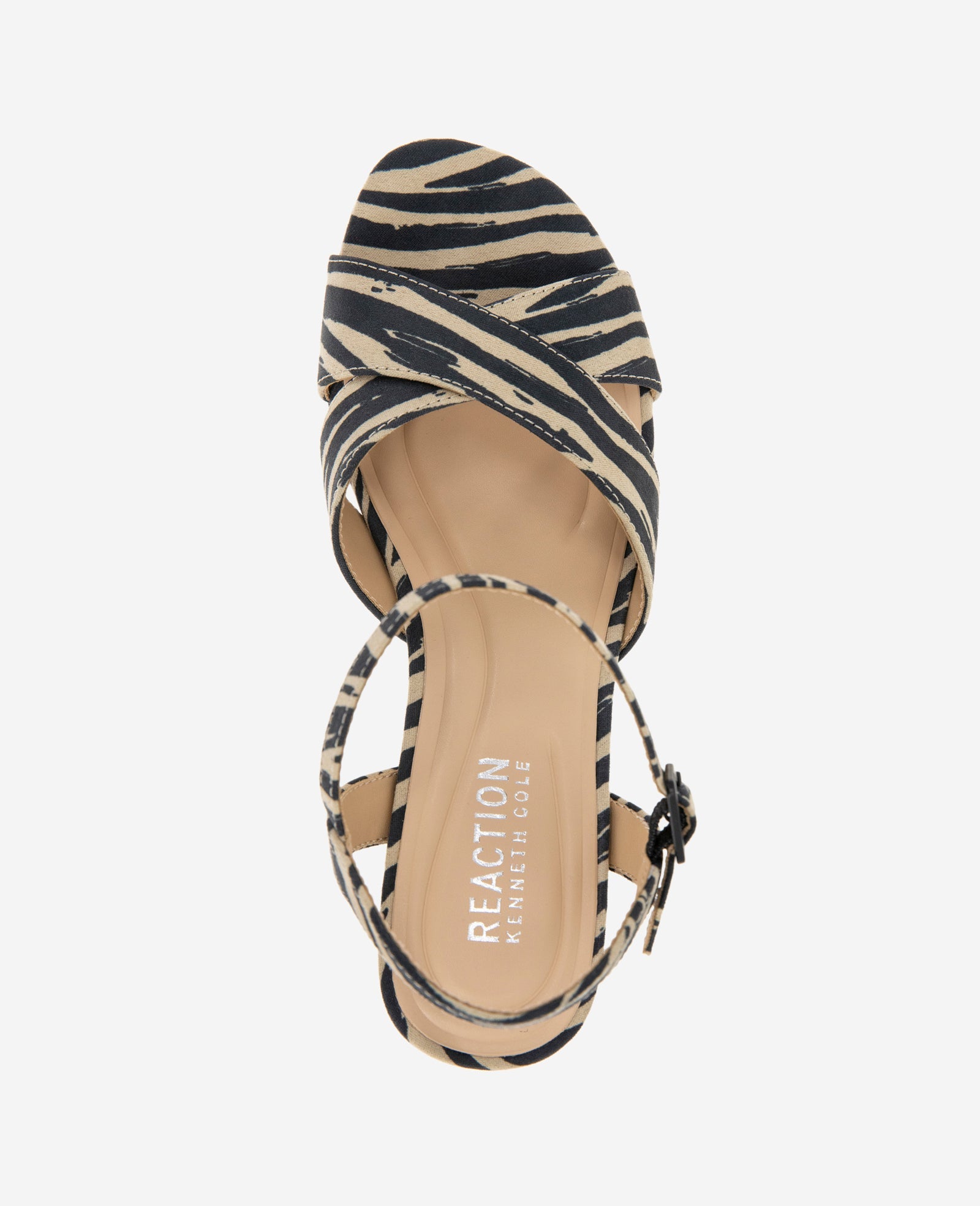 REACTION - Reeva Platform Zebra Print Sandal Zebra Micro