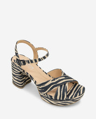 REACTION - Reeva Platform Zebra Print Sandal Zebra Micro