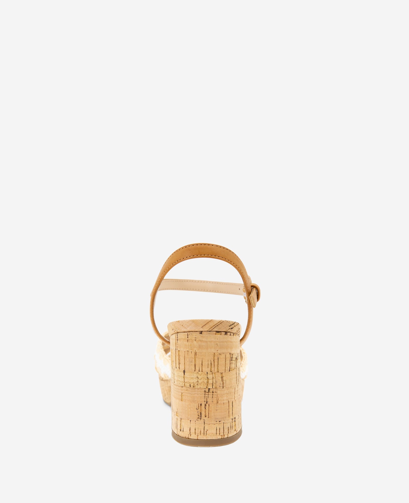 REACTION - Reeva Platform Raffia Cork Sandal White Raffia