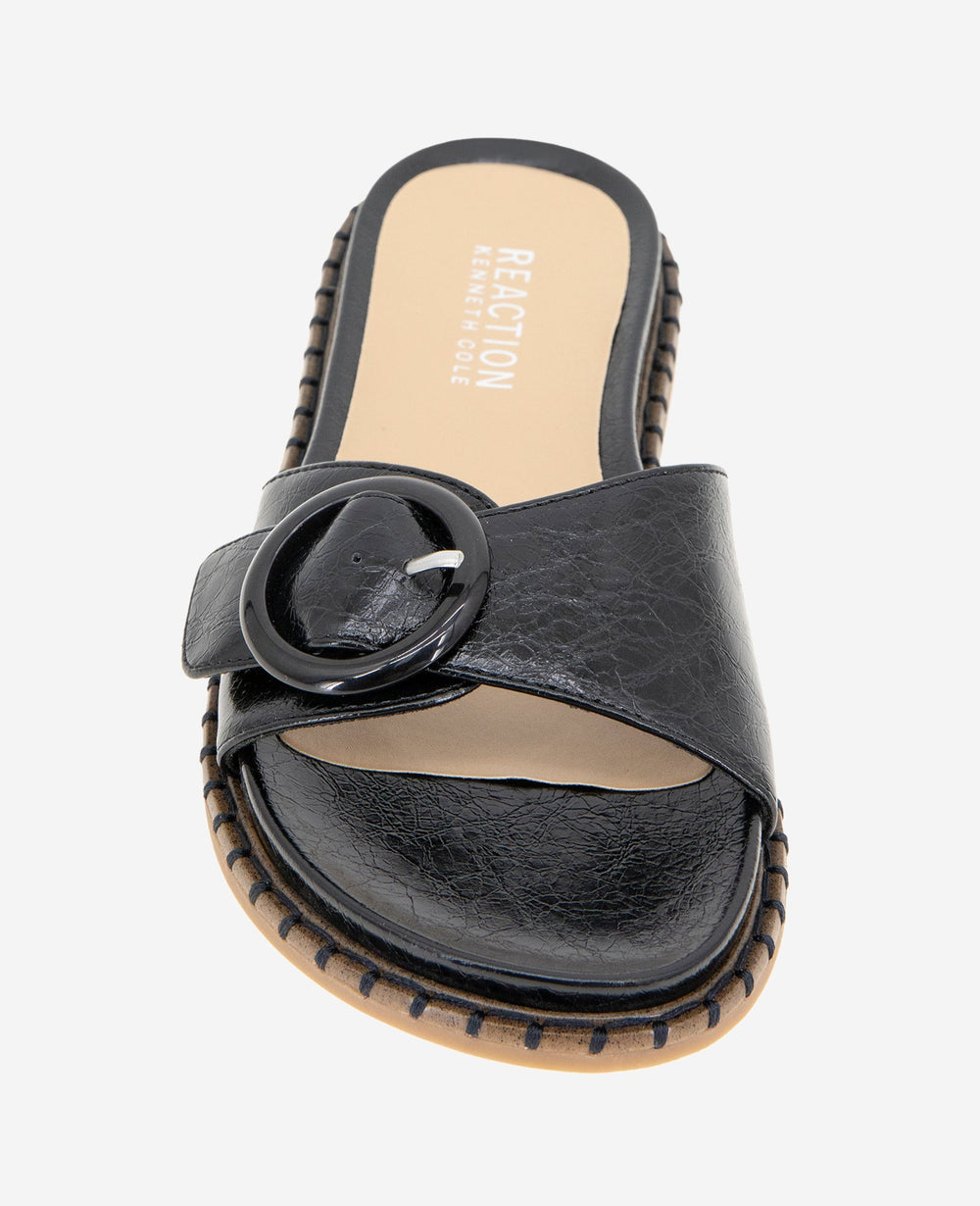 REACTION - Syrena Buckle Slide Sandal Black